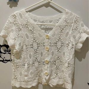 Very cute see-through flower top